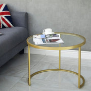 Gold Nesting Coffee Table Set of 2