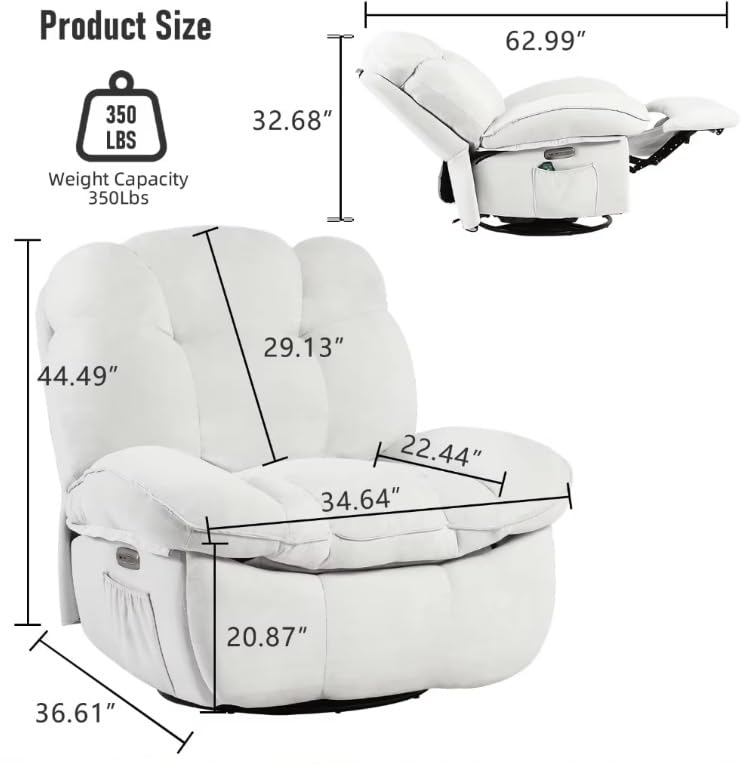 Electric Lift Recliner Chair with Massage and Heat