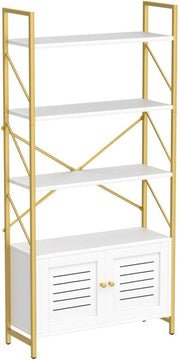 5-Tier Bookshelf with Storage Cabinet