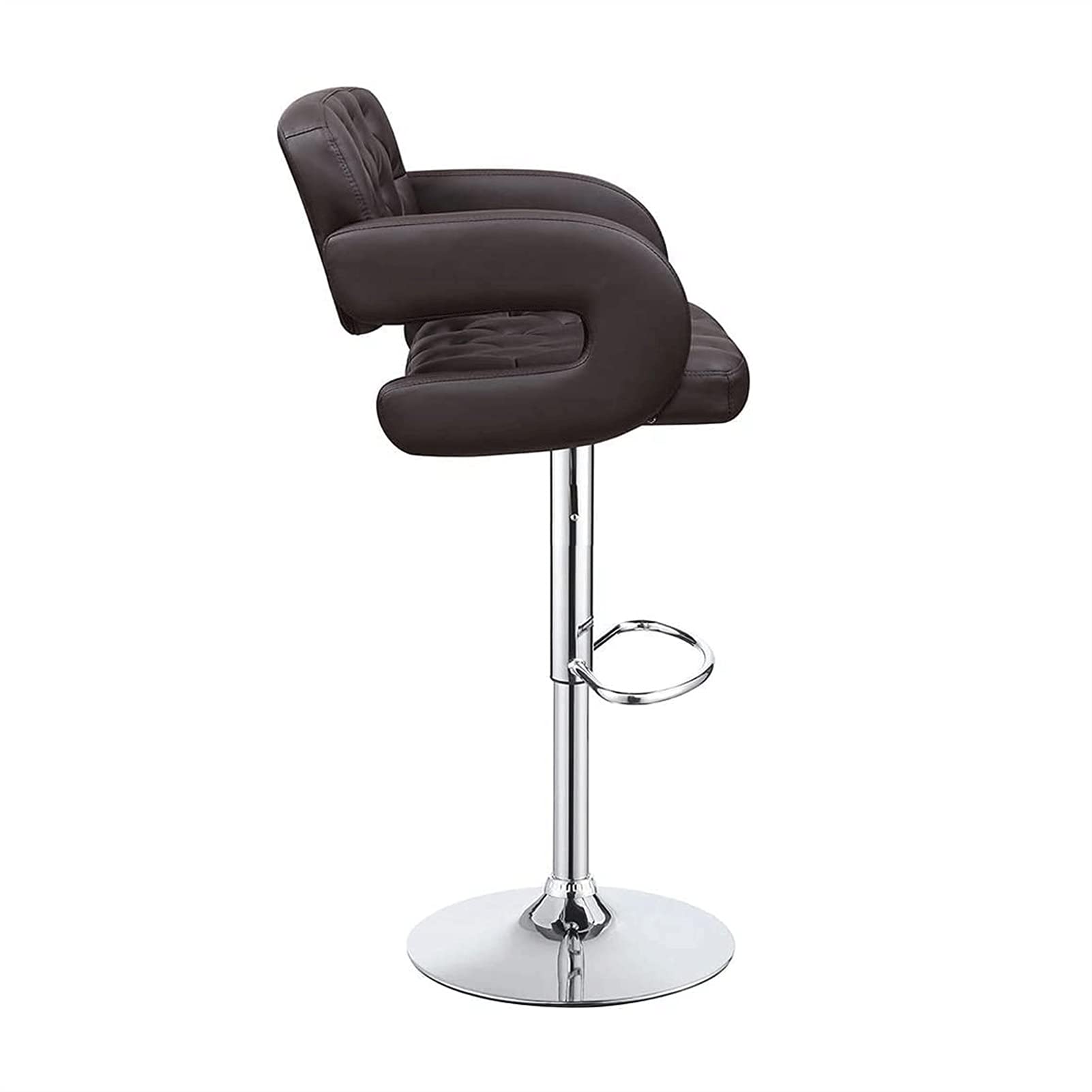 Adjustable Swivel Bar Stool Set - 2 Piece Metal with Armrests