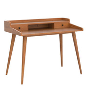 Mid Century Modern Desk with Monitor Stand and Storage Drawers