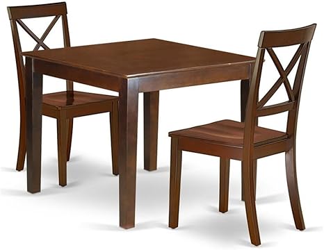 5-Piece Square Dining Set with Faux Leather Chairs