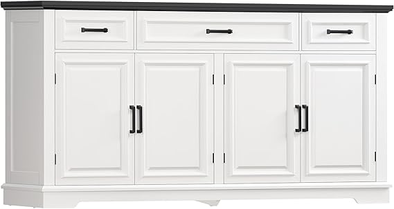 59" Buffet Cabinet with 4 Doors and 3 Drawers