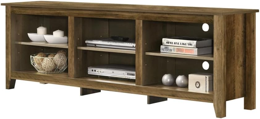 70-Inch TV Stand with Open Shelves