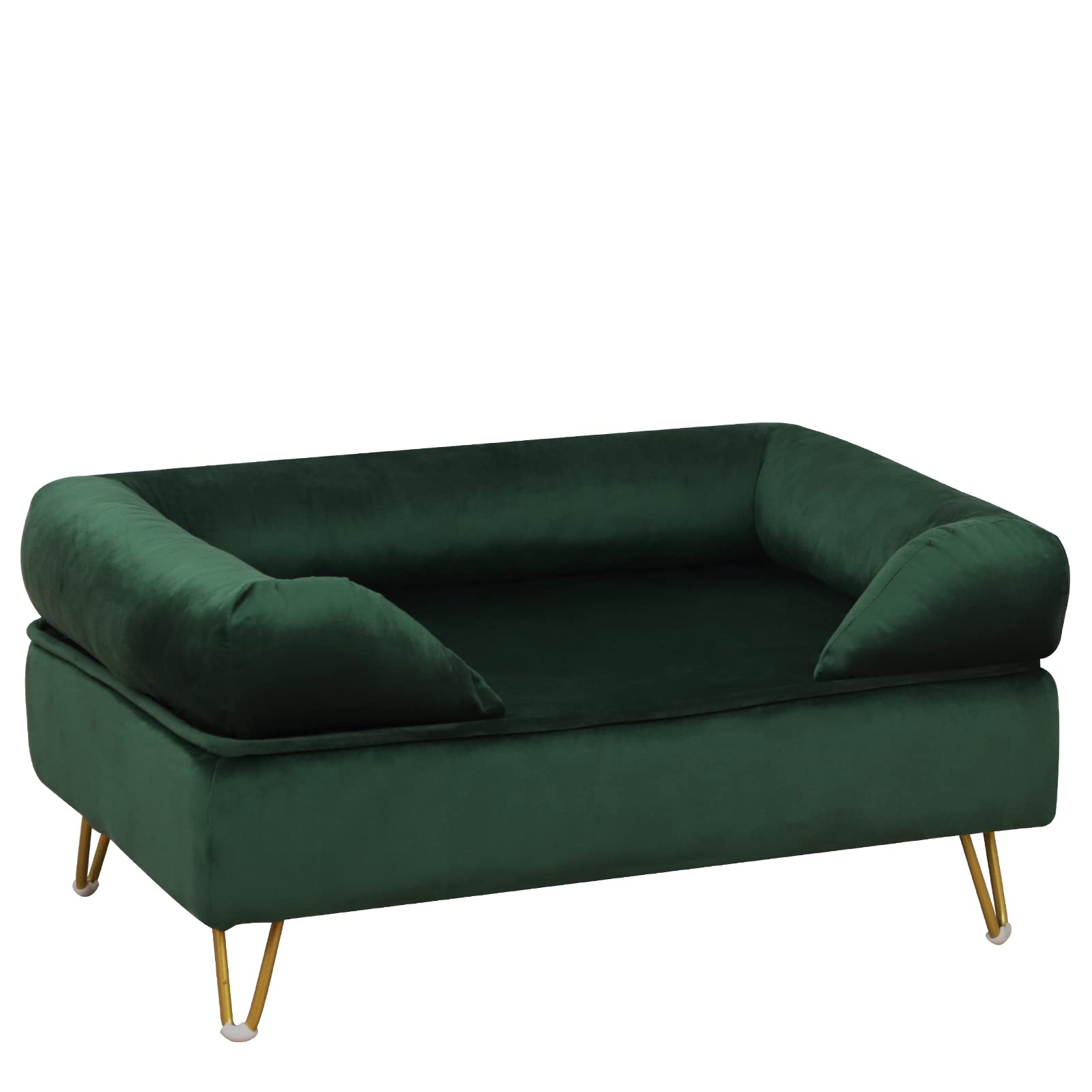 Velvet Pet Sofa with Wooden Frame