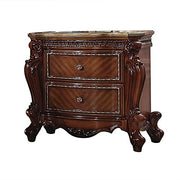 2-Drawer Wooden Nightstand Cherry Oak