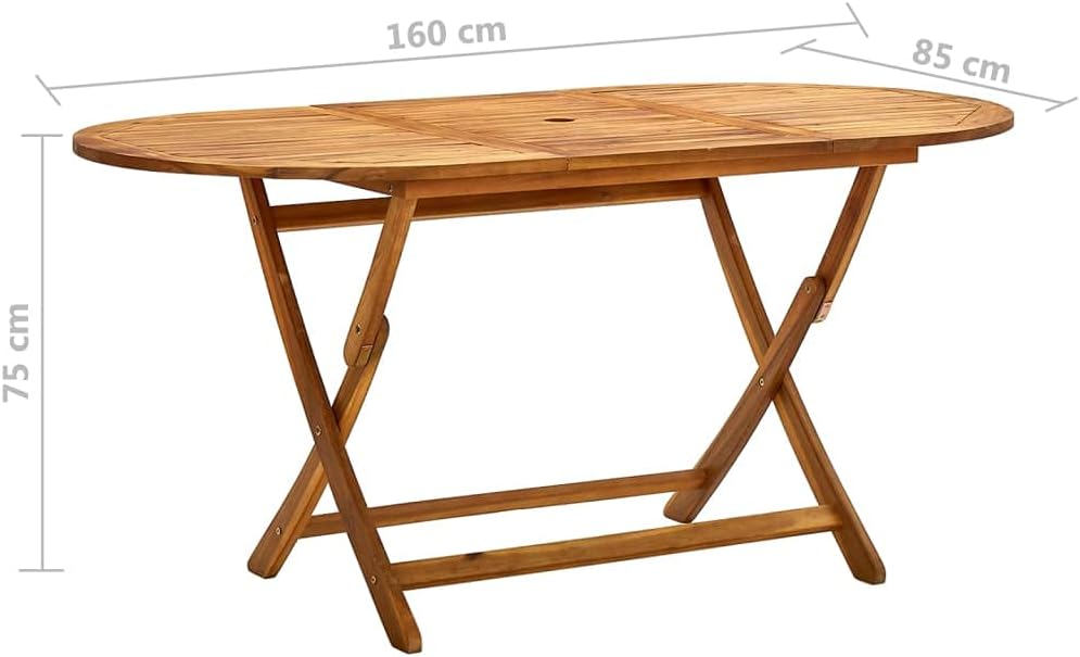 Solid Acacia Wood Folding Patio Table