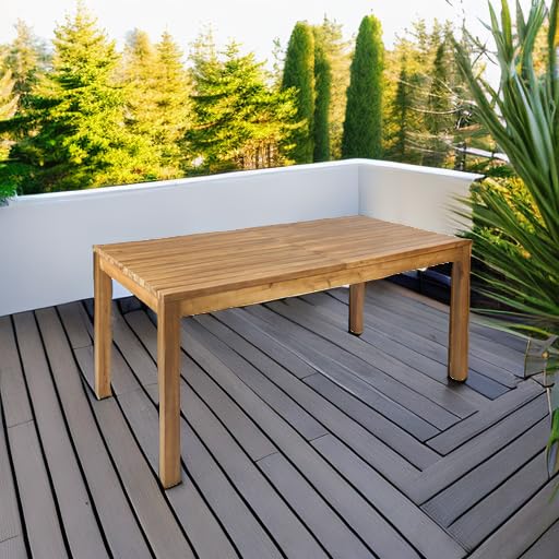 Outdoor Expandable Acacia Wood Dining Table