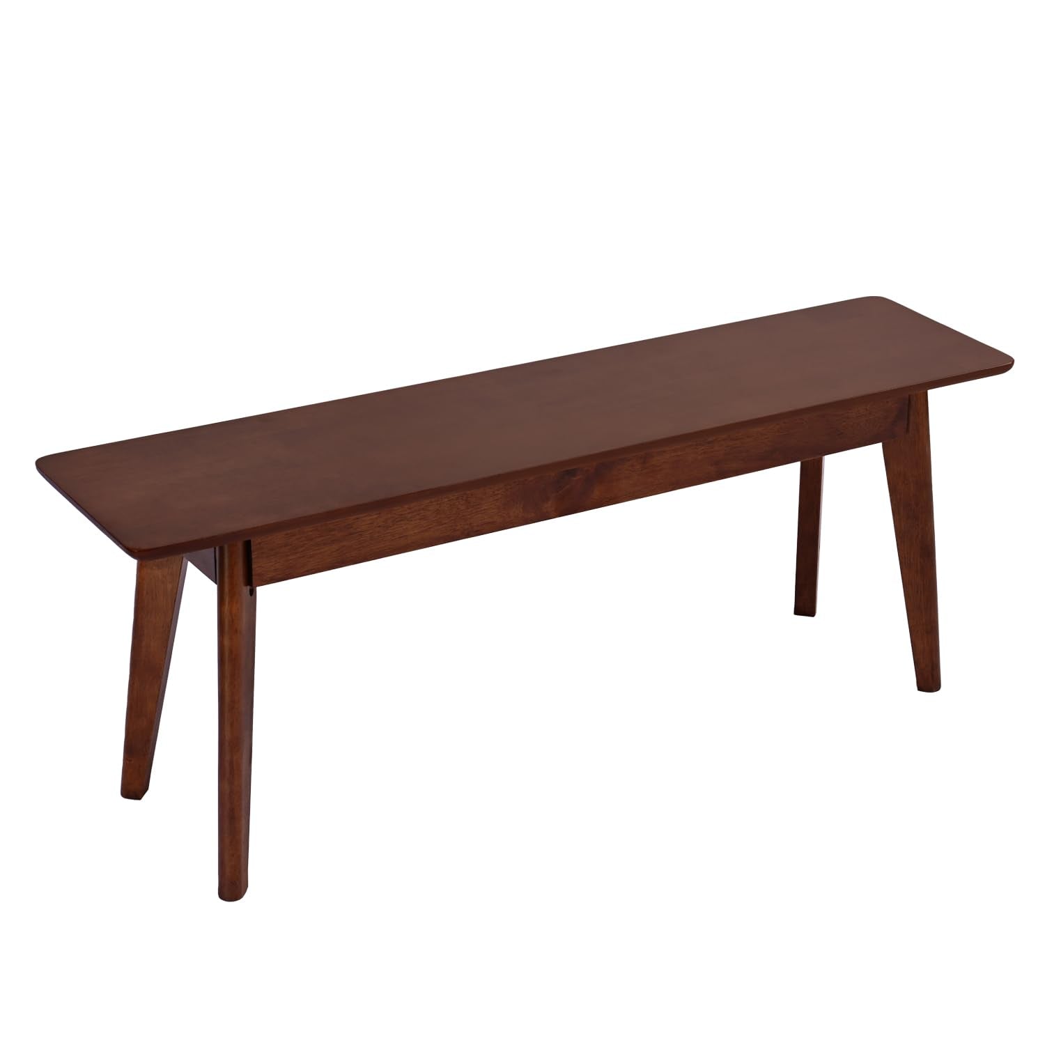 47 Inch Solid Wood Dining Bench Walnut
