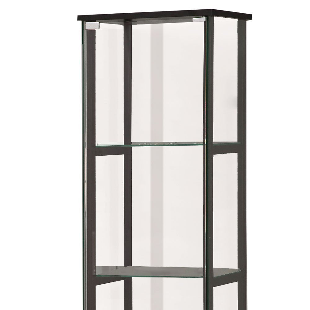 5-Shelf Curio Display Cabinet with Tempered Glass Shelves