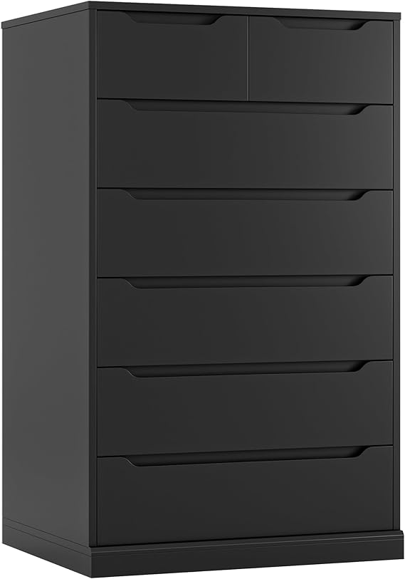 51" Tall 7-Drawer Dresser with Cut-Out Handles