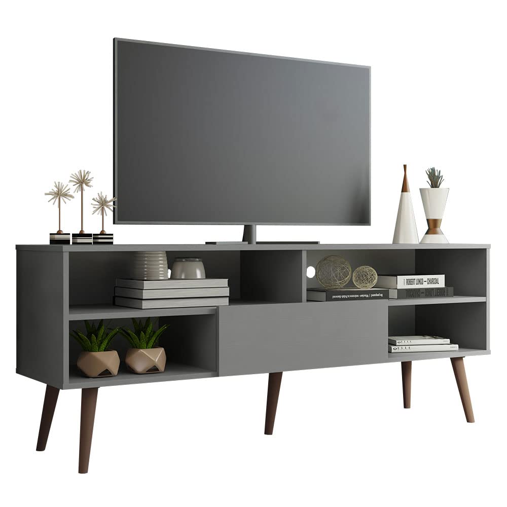 Modern TV Stand with Storage and Cable Management
