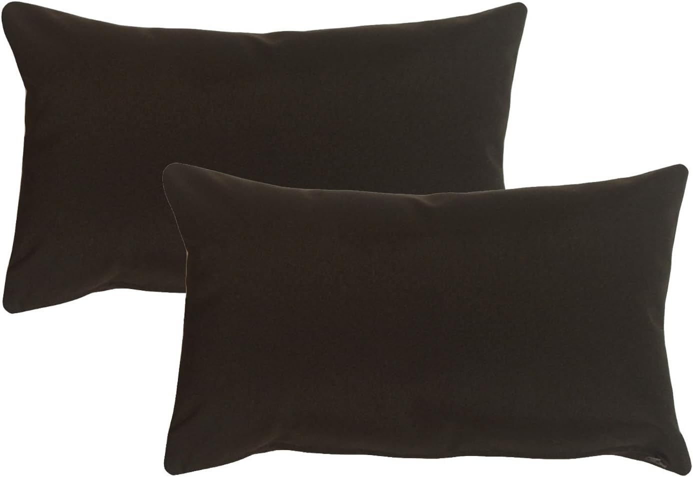 Sunbrella Indoor Outdoor Throw Pillows 12x20 Rectangular 2-Pack Black