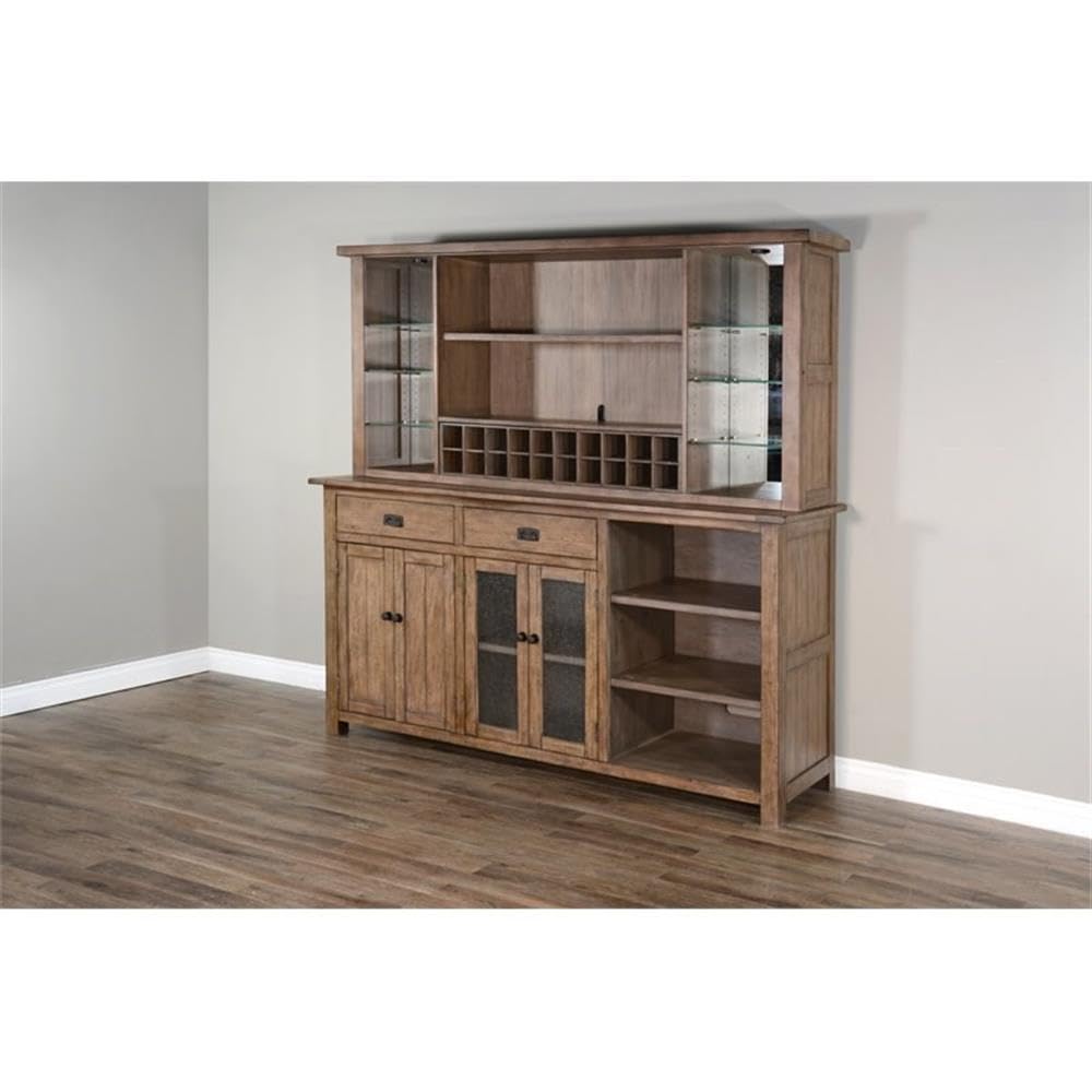Buffet and Hutch Bar with LED Lights