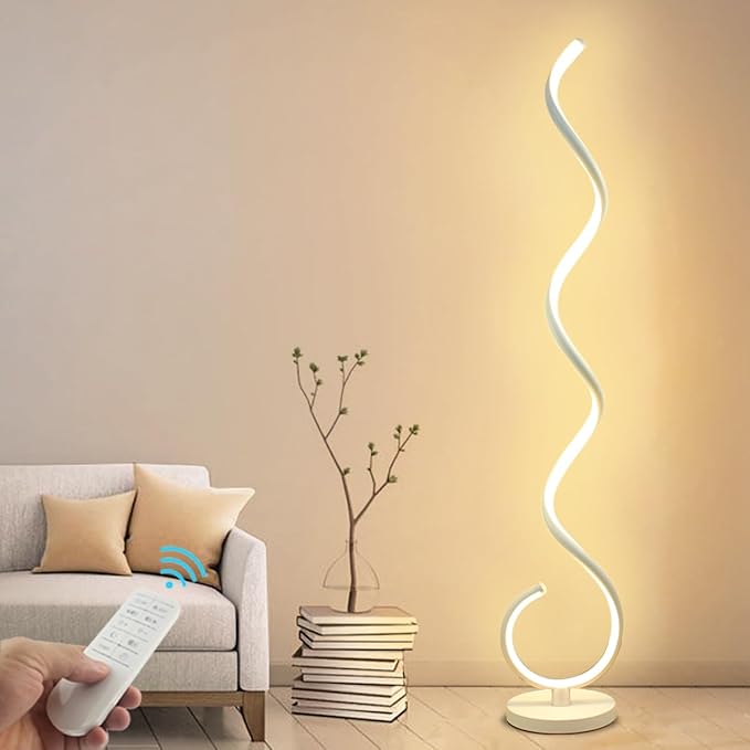 RGB Spiral Floor Lamp with Smart LED and Music Sync