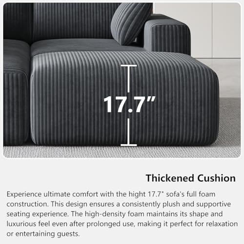 108" Modern Modular L-Shaped Sectional Sofa with Chaise