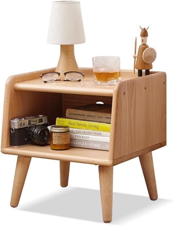 Short Nightstand with Open Storage