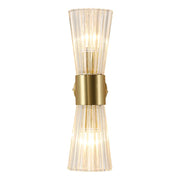 Mid-Century Modern Gold Wall Sconce with Glass Shade