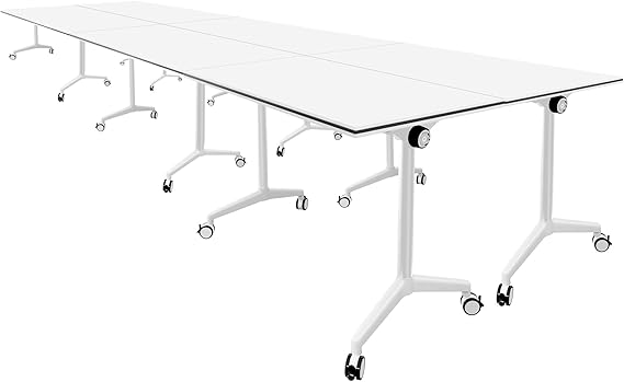 10.5ft Folding Conference Table with Wheels for 8 People