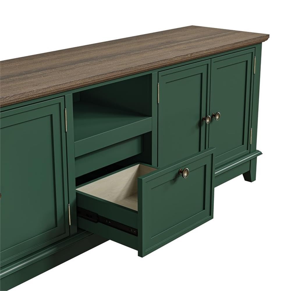 LIVILAND Farmhouse TV Stand for TVs up to 75" in Green