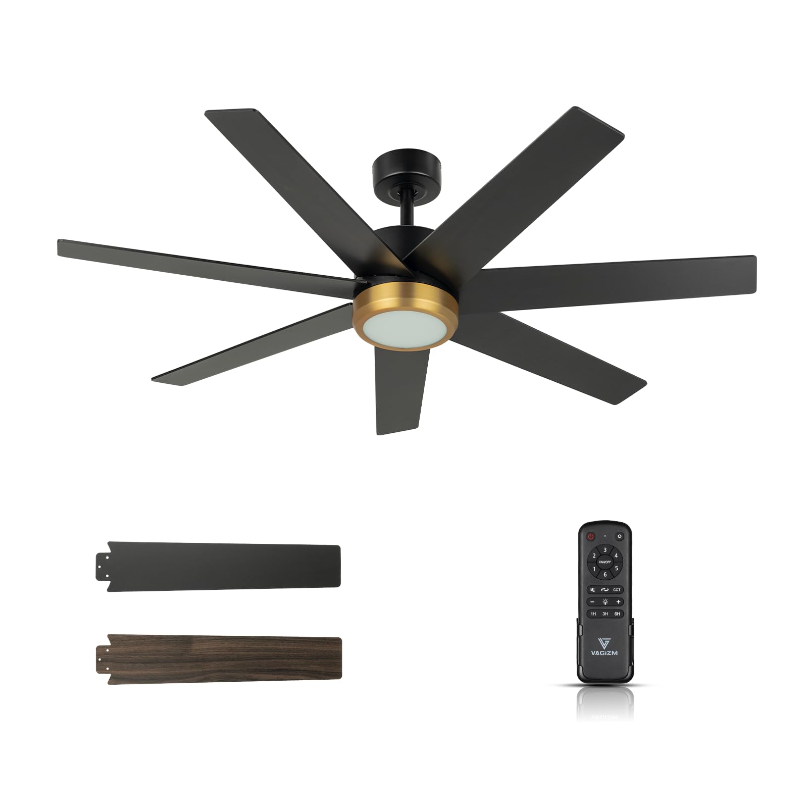 52 Inch Ceiling Fan with Light and Remote