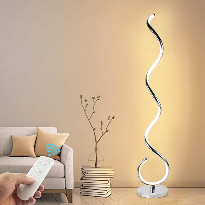 RGB Spiral Floor Lamp with Smart LED and Music Sync
