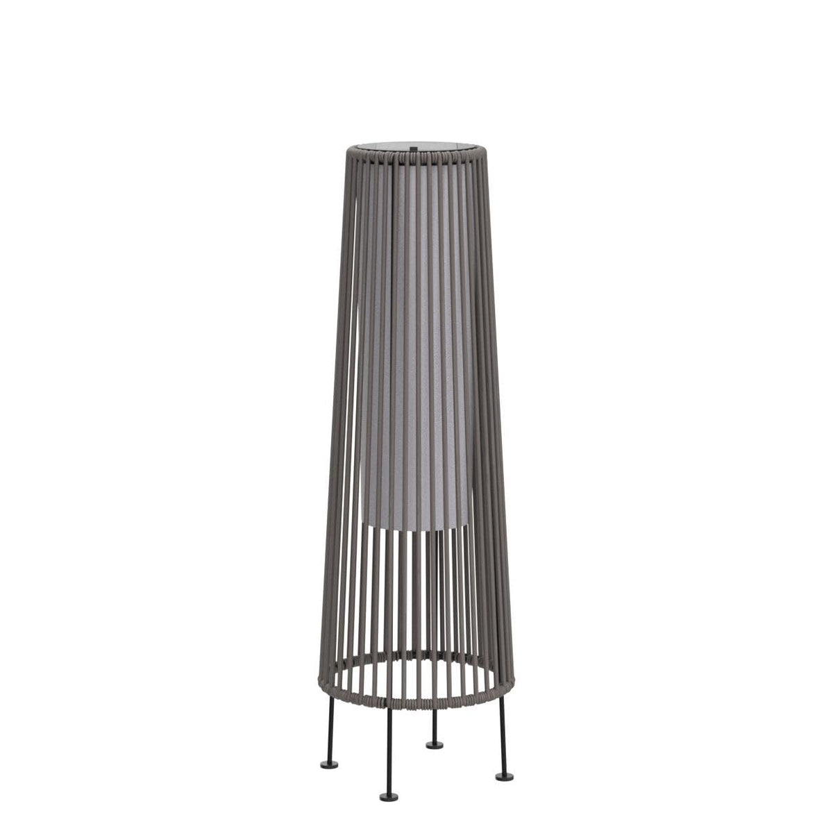 Outdoor Solar Floor Lamp 2-Pack - Wicker Waterproof Patio Light