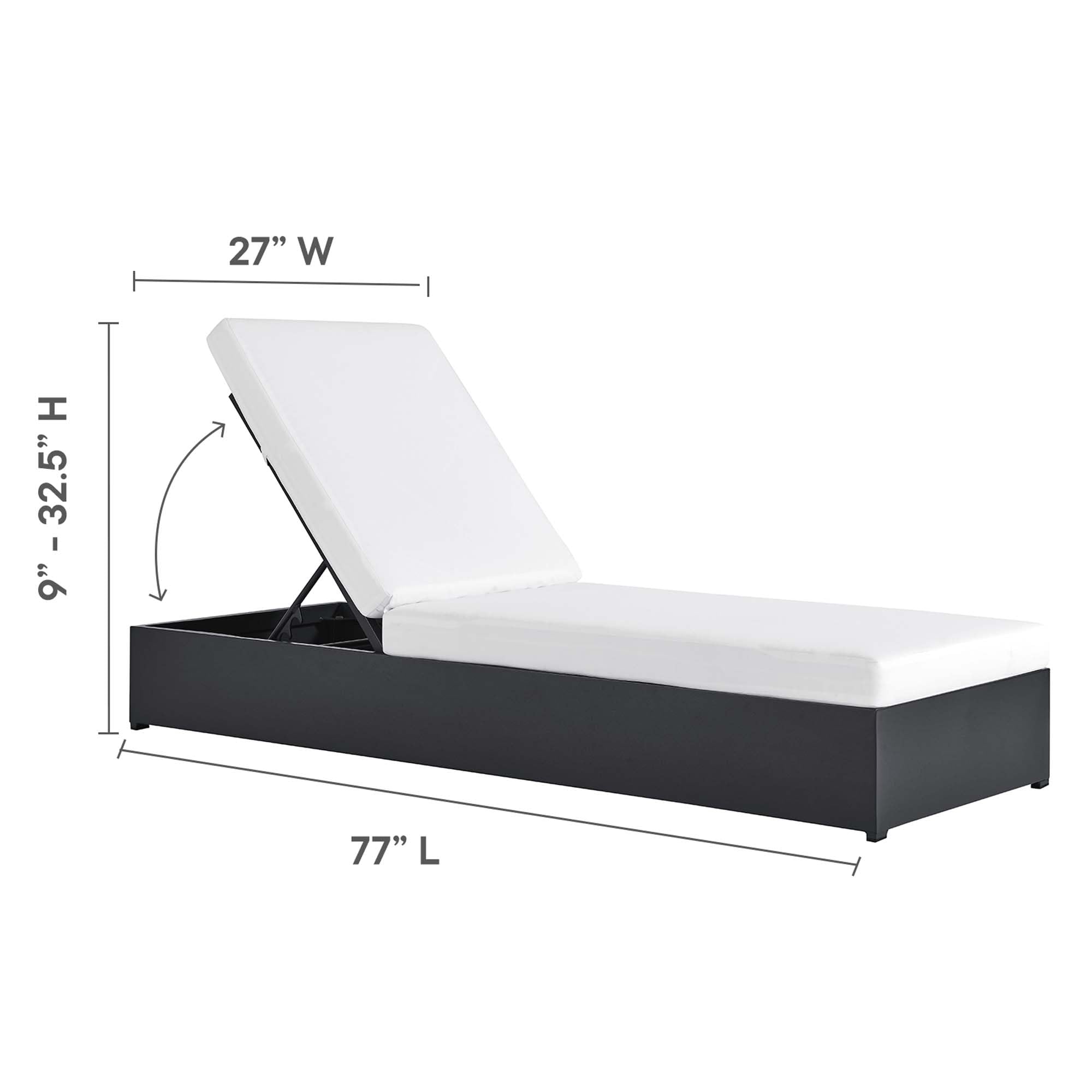 Aluminum Outdoor Chaise Lounge with Weather-Resistant Cushions