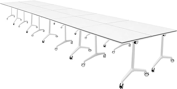 10.5ft Folding Conference Table with Wheels for 8 People