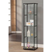 2 Piece Glass Curio Cabinet Set with 4 and 5 Shelves