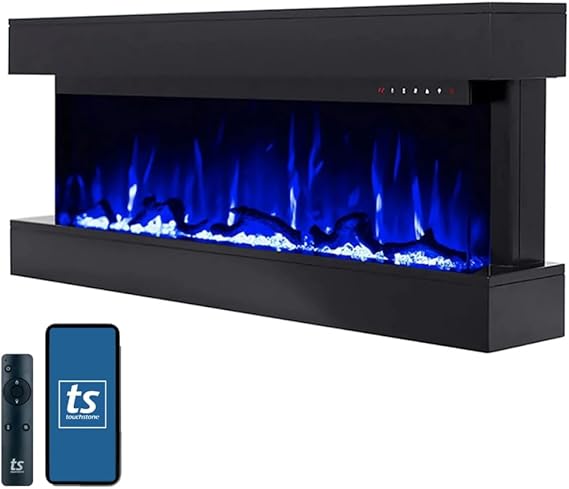 50" Smart Electric Fireplace White