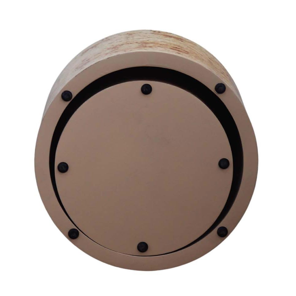 Nesting Coffee Table Set of 2, Modern Round Coffee Table and End Table Set, Natural Burl Center Table Circle Side Table for Living Room Bedroom Office