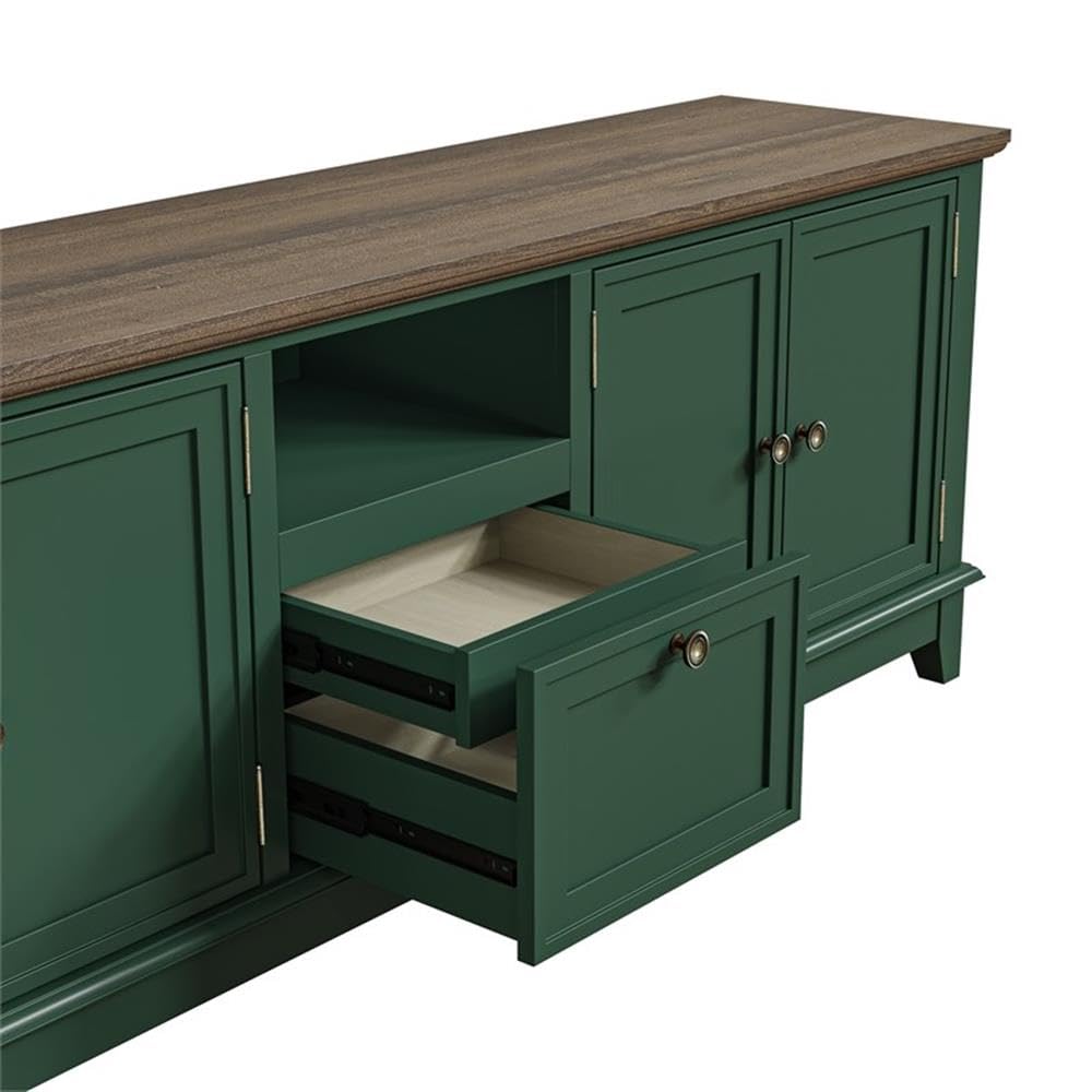 LIVILAND Farmhouse TV Stand for TVs up to 75" in Green