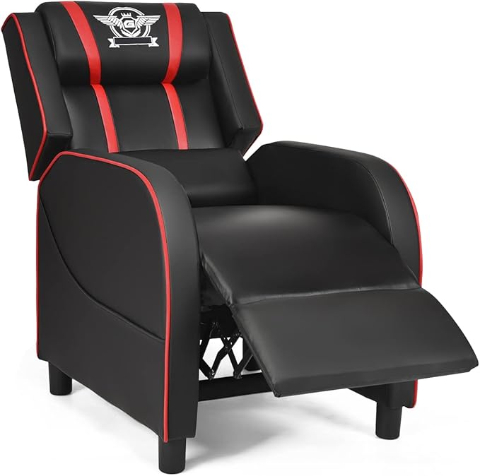 Pink Massage Gaming Recliner Chair