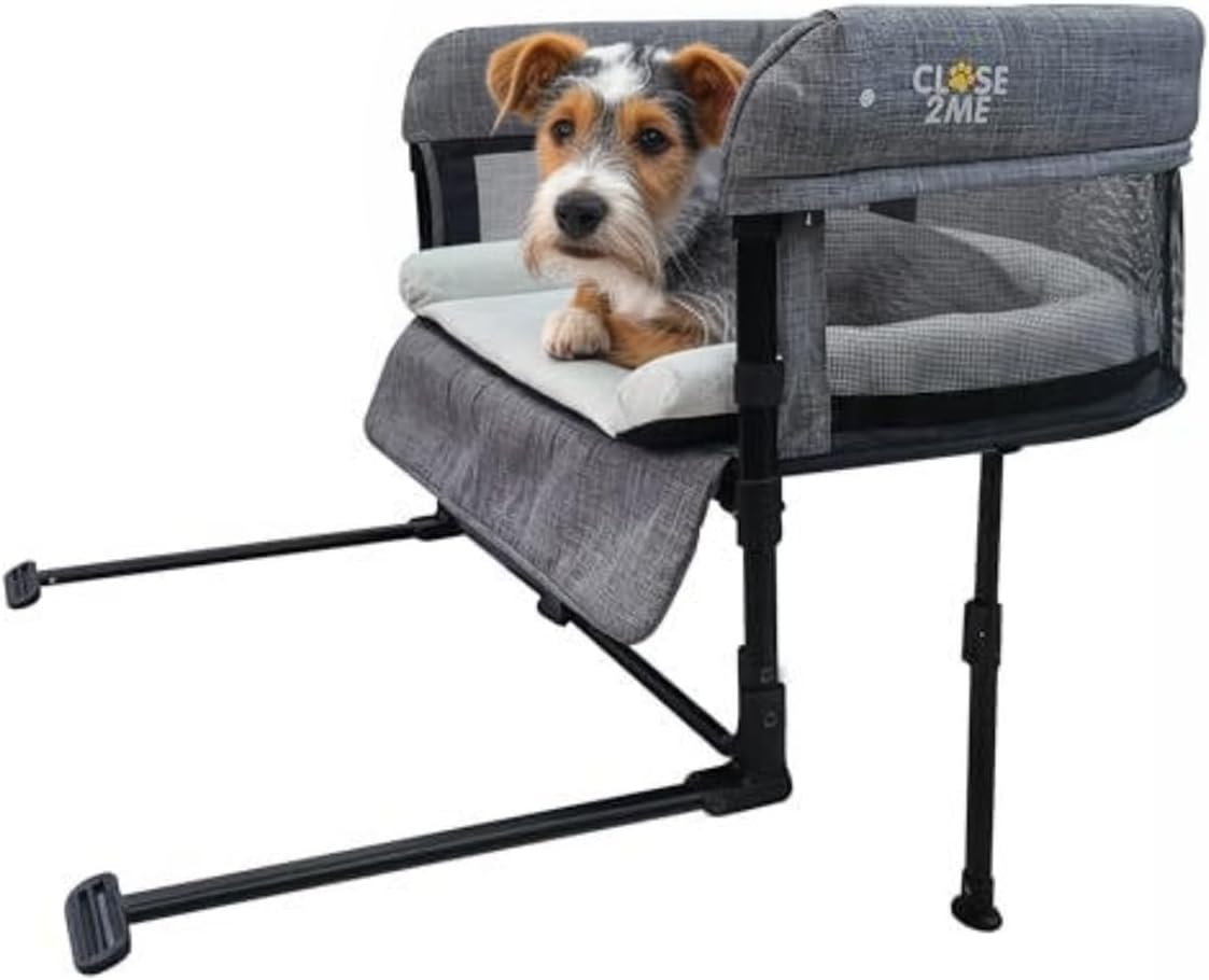 Bedside Pet Bed with Elevated Sides