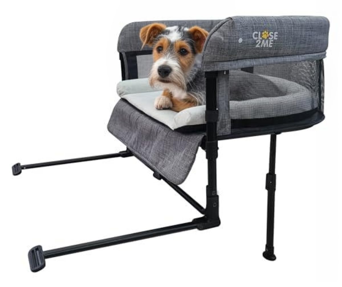 Bedside Pet Bed with Elevated Sides