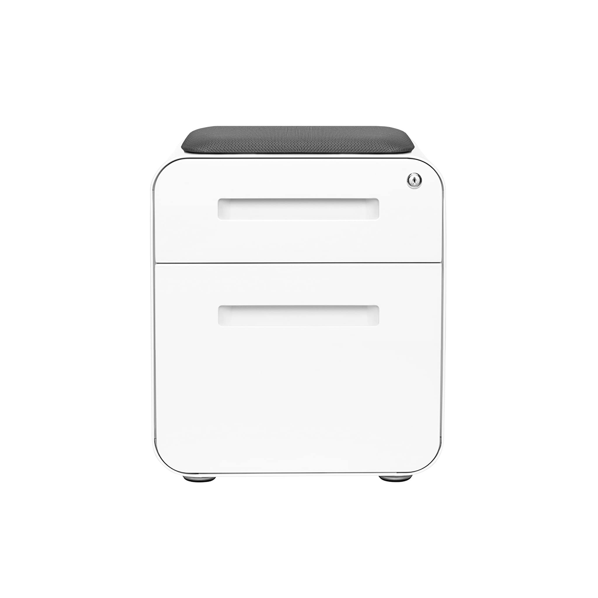 Seated 2-Drawer Mobile File Cabinet with Removable Cushion