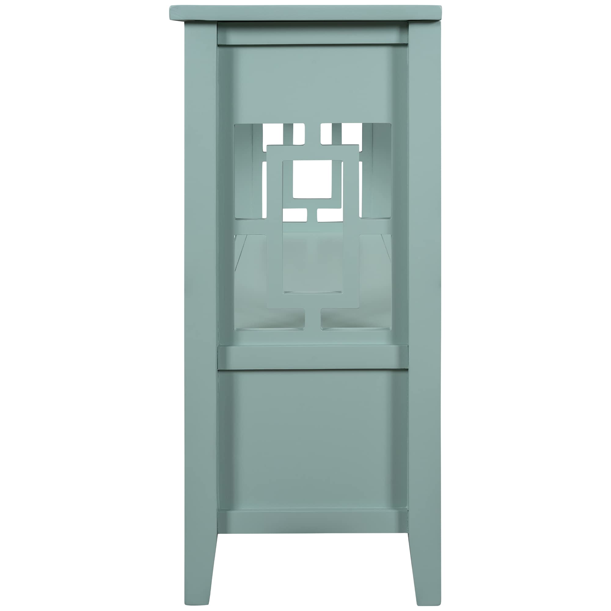 Console Table with 4 Drawers and Shelf - Green