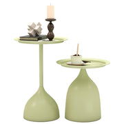 Green Nesting Coffee Table Set of 2