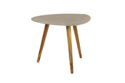 Outdoor Accent Table with Concrete Top and Tripod Legs