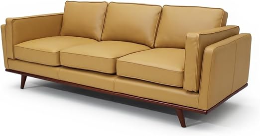 Italian Leather Sofa 89 Inch