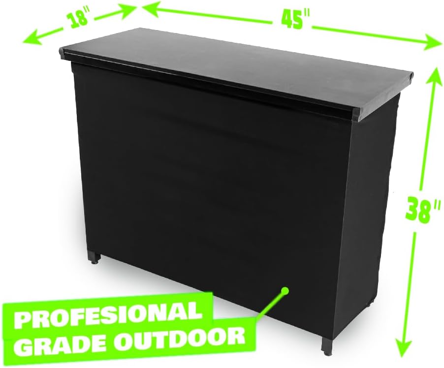 Portable Bar Station with Black Skirt