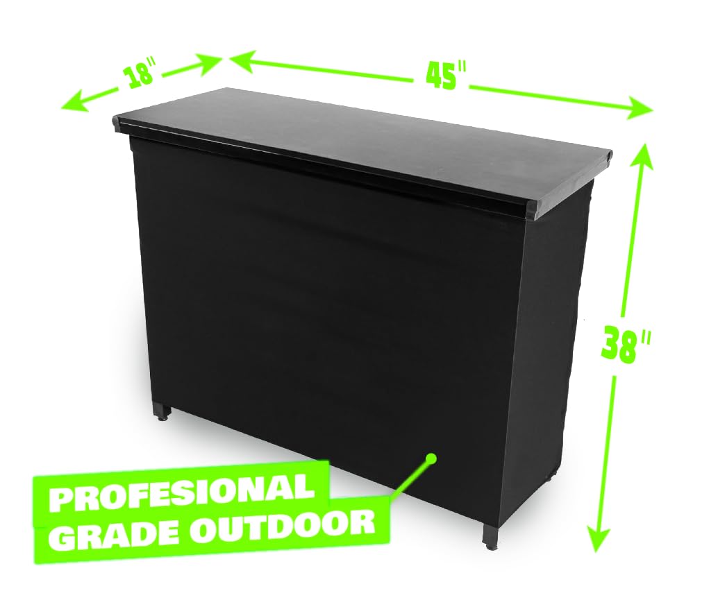 Portable Bar Station with Black Skirt
