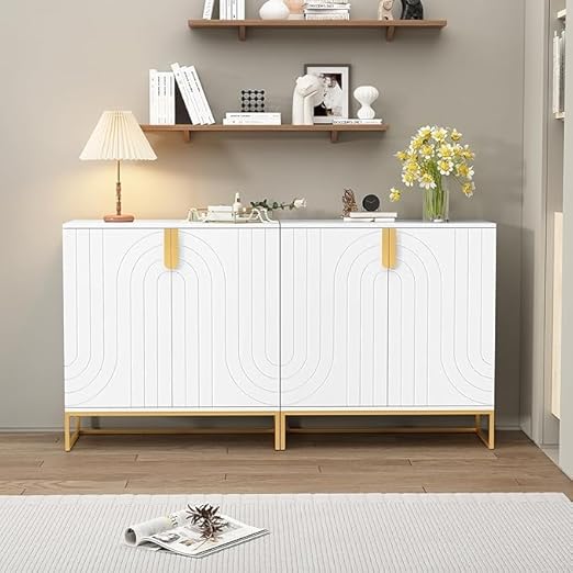Accent Wood Grain Cabinet with 2 Doors