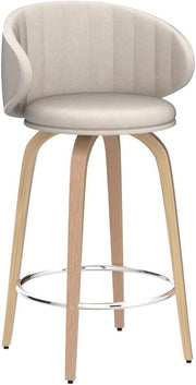 Modern Swivel Bar Stools Set of 2 with Back
