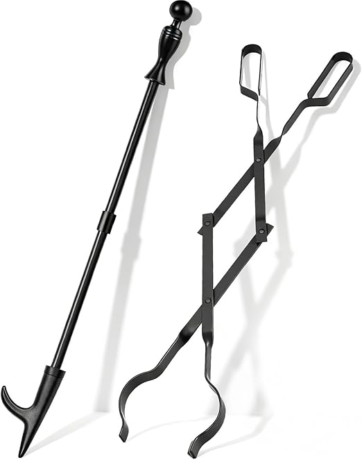 5-Piece Brass Fireplace Tool Set