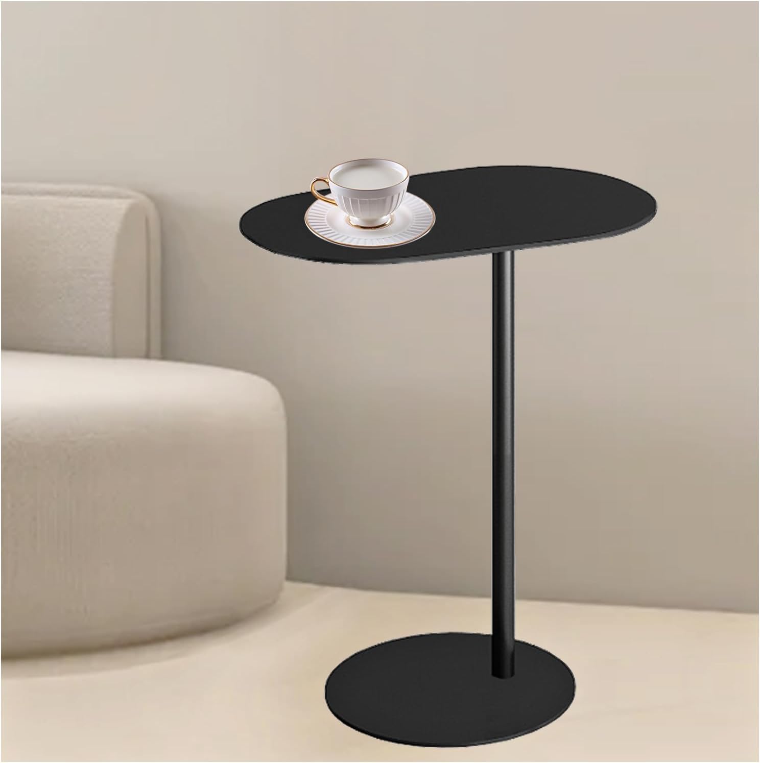 C-Shaped Metal Side Table