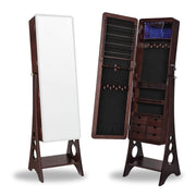 Aria Standing Jewelry Armoire with LED Mirror