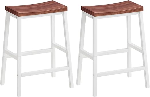 Bar Stools Set of 2 with Footrests
