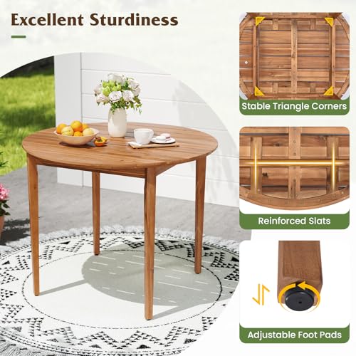 5 Piece Patio Dining Set with Cushioned Chairs